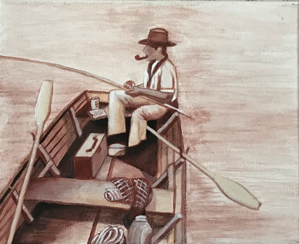 Fisherman in Rowboat